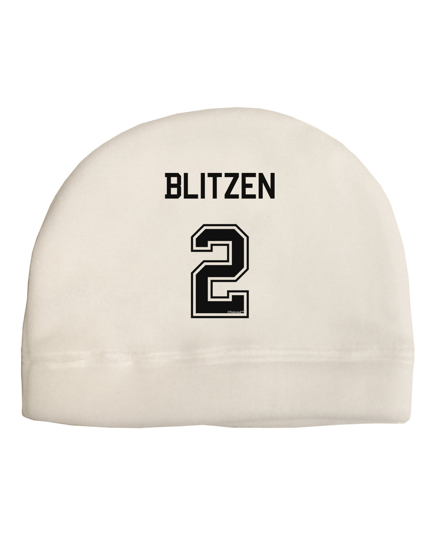 Reindeer Jersey - Blitzen 2 Adult Fleece Beanie Cap Hat-Beanie-TooLoud-White-One-Size-Fits-Most-Davson Sales