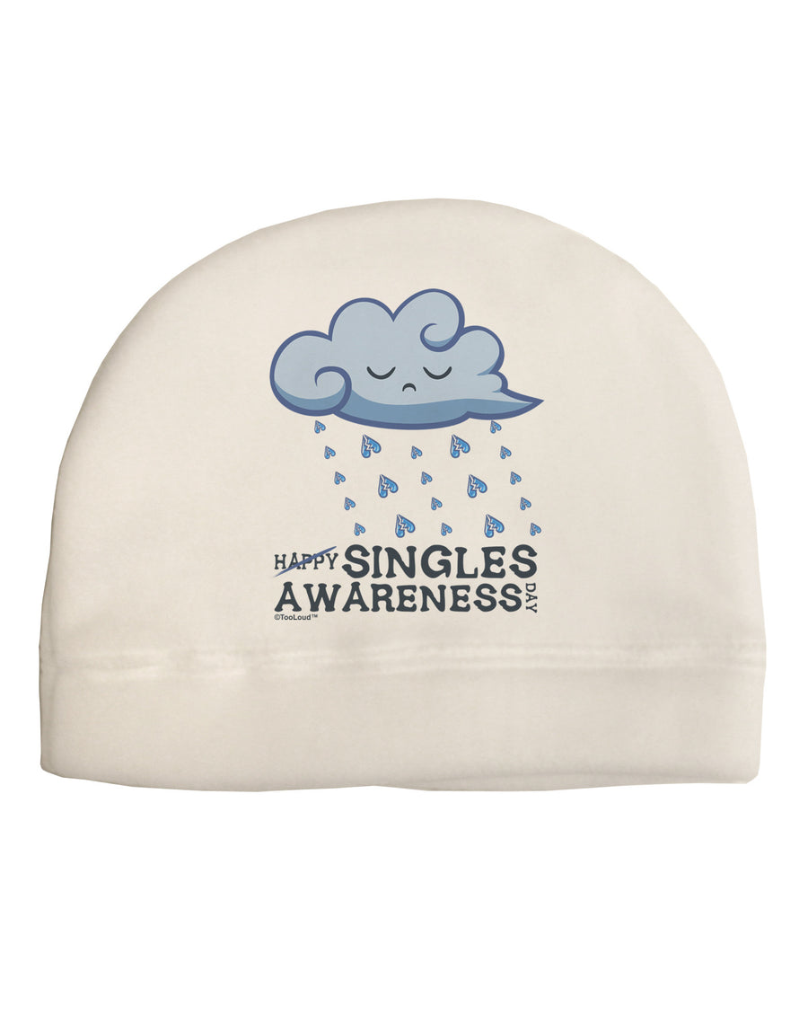 Happy Singles Awareness Day Adult Fleece Beanie Cap Hat-Beanie-TooLoud-White-One-Size-Fits-Most-Davson Sales