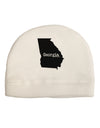 Georgia - United States Shape Adult Fleece Beanie Cap Hat by TooLoud-Beanie-TooLoud-White-One-Size-Fits-Most-Davson Sales