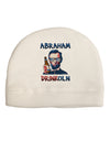 Abraham Drinkoln with Text Adult Fleece Beanie Cap Hat-Beanie-TooLoud-White-One-Size-Fits-Most-Davson Sales