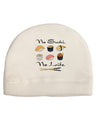 No Sushi No Life Child Fleece Beanie Cap Hat-Beanie-TooLoud-White-One-Size-Fits-Most-Davson Sales