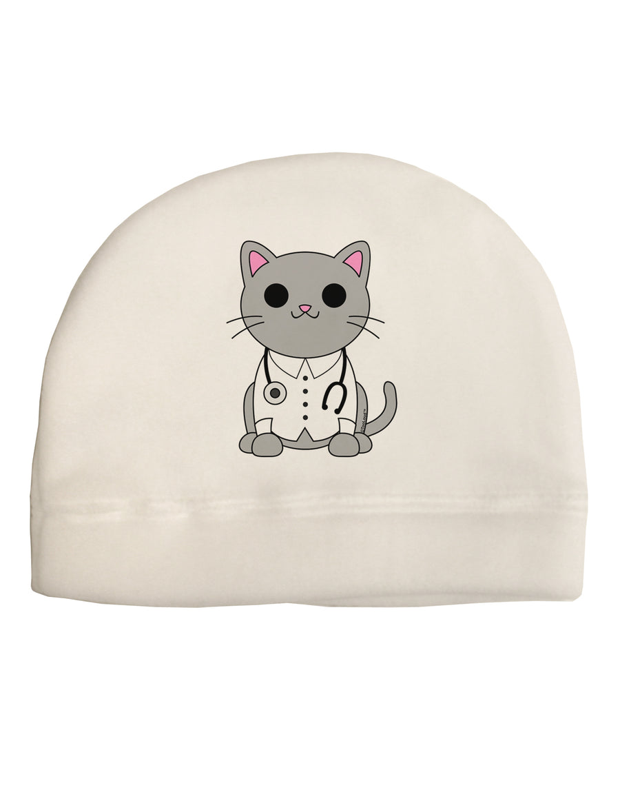 Dr Cat MD - Cute Cat Design Child Fleece Beanie Cap Hat by TooLoud-Beanie-TooLoud-White-One-Size-Fits-Most-Davson Sales