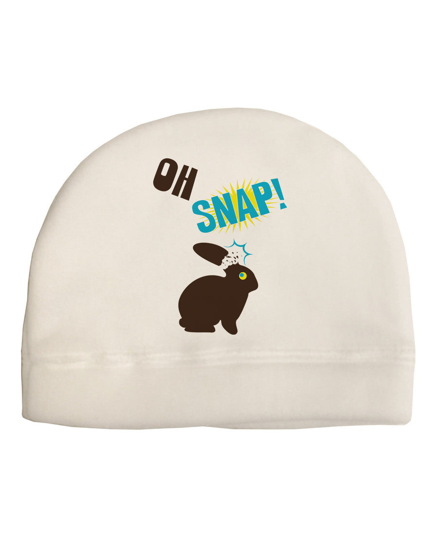 TooLoud Oh Snap Chocolate Easter Bunny Child Fleece Beanie Cap Hat-Beanie-TooLoud-White-One-Size-Fits-Most-Davson Sales