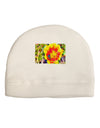 Bee Cactus Watercolor Adult Fleece Beanie Cap Hat-Beanie-TooLoud-White-One-Size-Fits-Most-Davson Sales