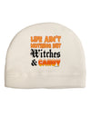 TooLoud Witches and Candy Color Adult Fleece Beanie Cap Hat-Beanie-TooLoud-White-One-Size-Fits-Most-Davson Sales