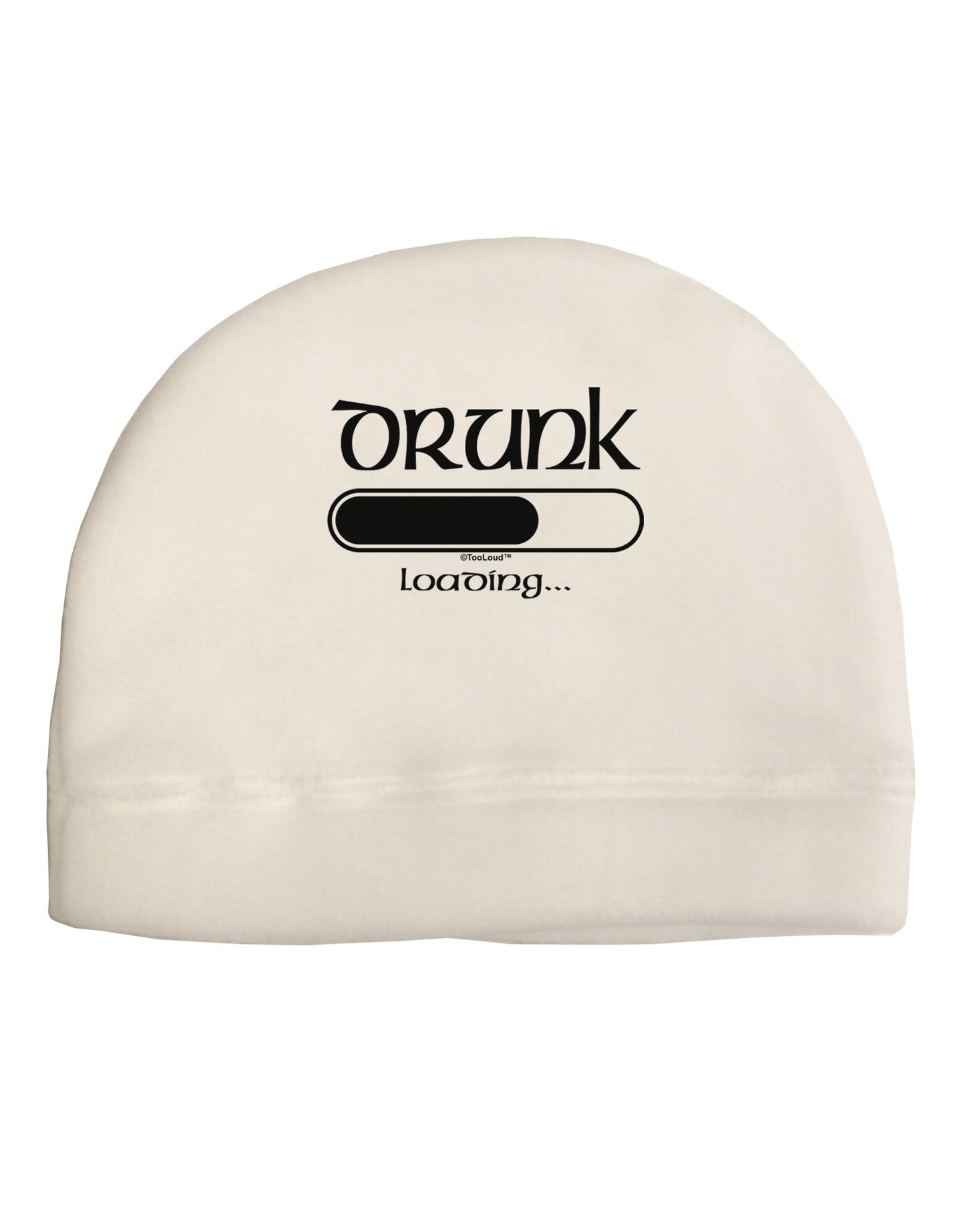 Drunk Loading Bar Adult Fleece Beanie Cap Hat by TooLoud-Beanie-TooLoud-White-One-Size-Fits-Most-Davson Sales