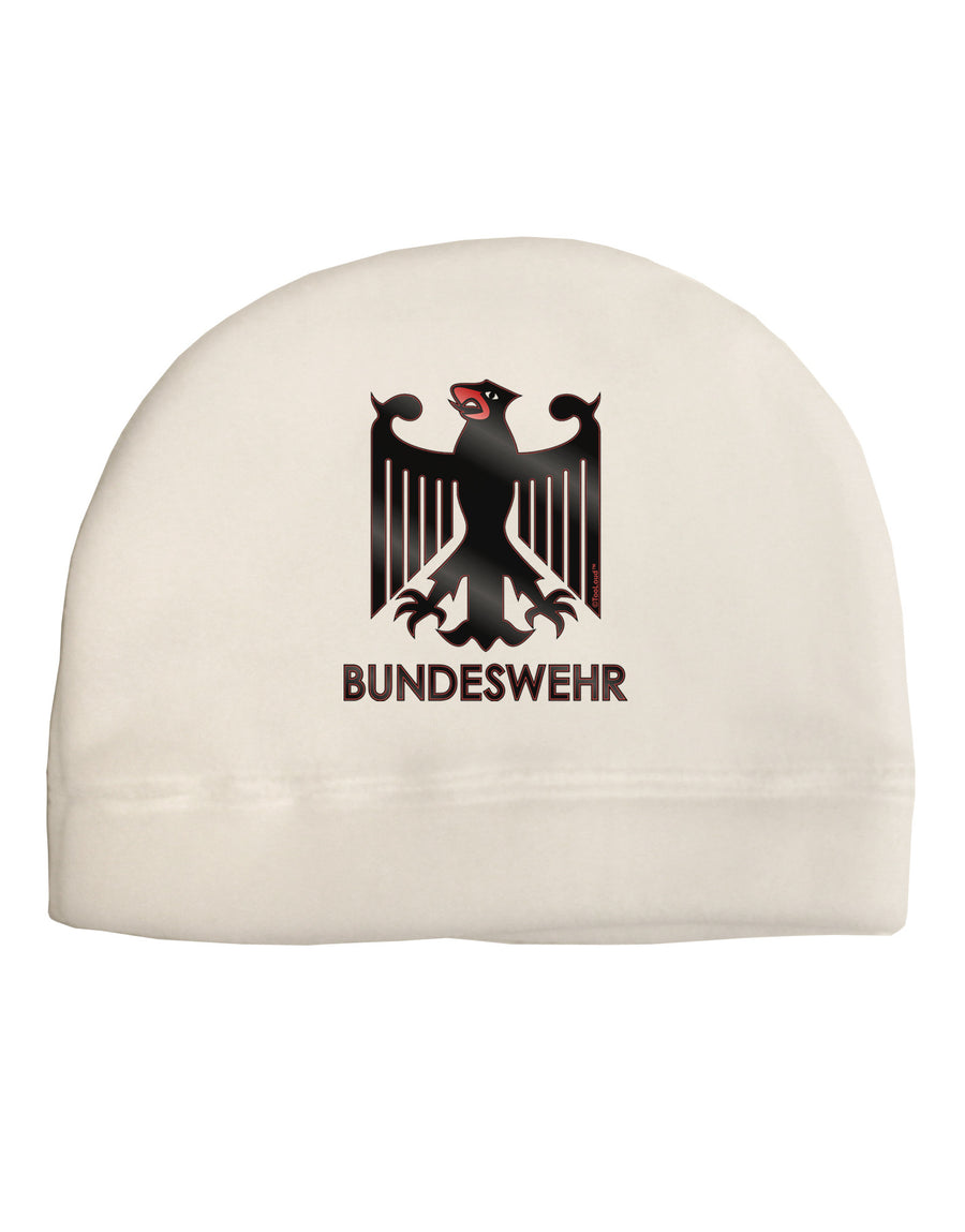 Bundeswehr Logo with Text Child Fleece Beanie Cap Hat-Beanie-TooLoud-White-One-Size-Fits-Most-Davson Sales