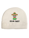 Oh My Gato - Cinco De Mayo Adult Fleece Beanie Cap Hat-Beanie-TooLoud-White-One-Size-Fits-Most-Davson Sales