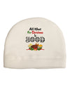All I Want Is Food Adult Fleece Beanie Cap Hat-Beanie-TooLoud-White-One-Size-Fits-Most-Davson Sales