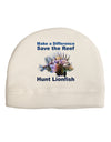 Save the Reef - Hunt Lionfish Adult Fleece Beanie Cap Hat-Beanie-TooLoud-White-One-Size-Fits-Most-Davson Sales