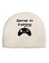 Gamer In Training BnW Adult Fleece Beanie Cap Hat-Beanie-TooLoud-White-One-Size-Fits-Most-Davson Sales