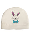 Happy Easter Bunny Face Adult Fleece Beanie Cap Hat-Beanie-TooLoud-White-One-Size-Fits-Most-Davson Sales