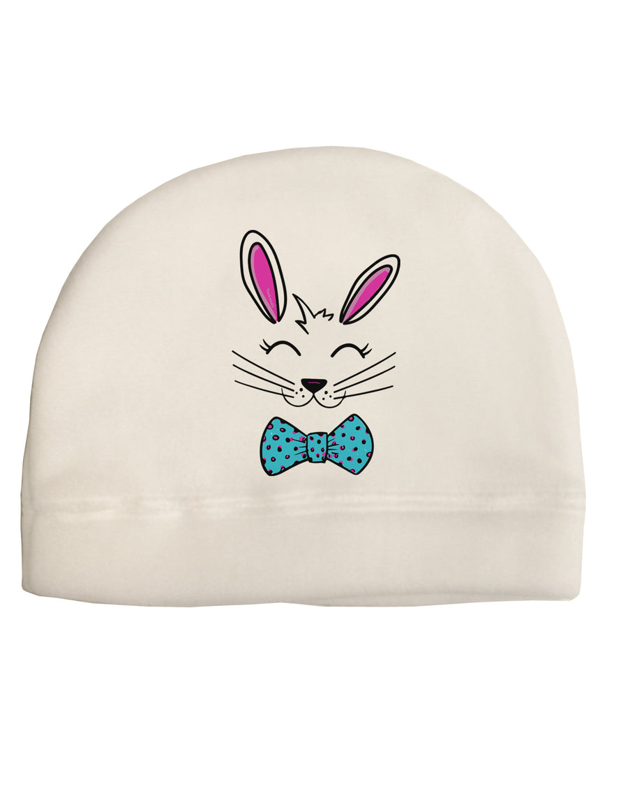 Happy Easter Bunny Face Adult Fleece Beanie Cap Hat-Beanie-TooLoud-White-One-Size-Fits-Most-Davson Sales