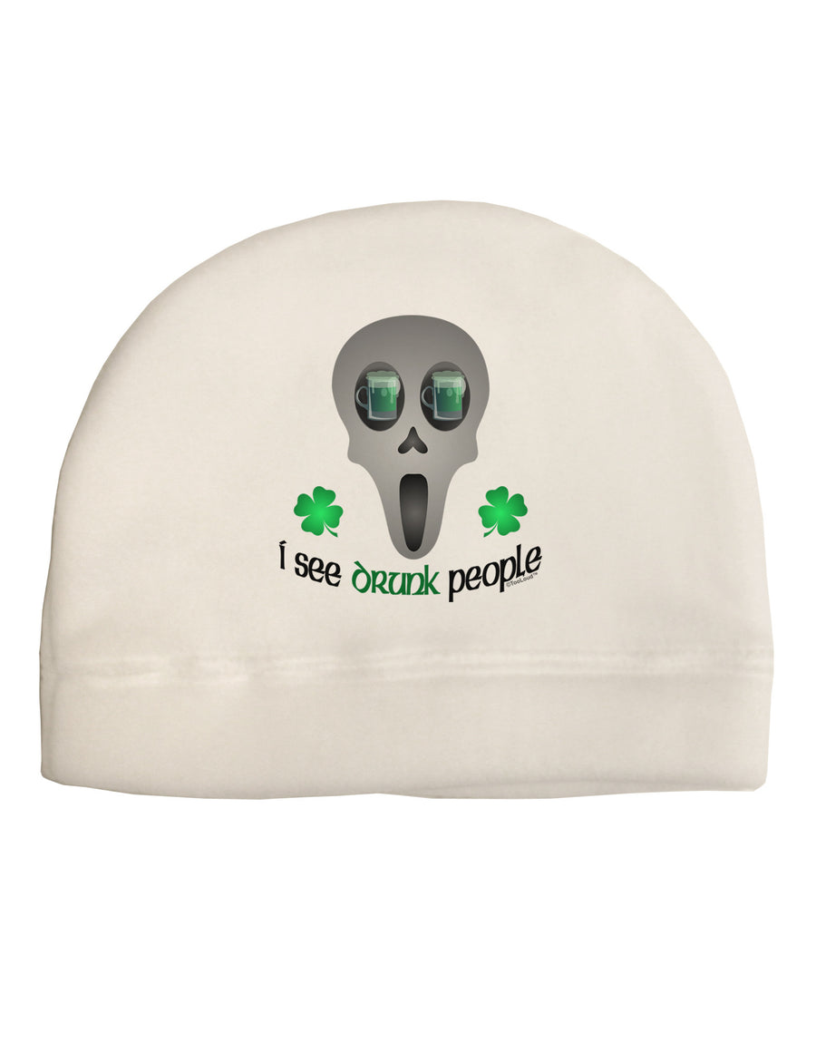 I See Drunk People Adult Fleece Beanie Cap Hat-Beanie-TooLoud-White-One-Size-Fits-Most-Davson Sales