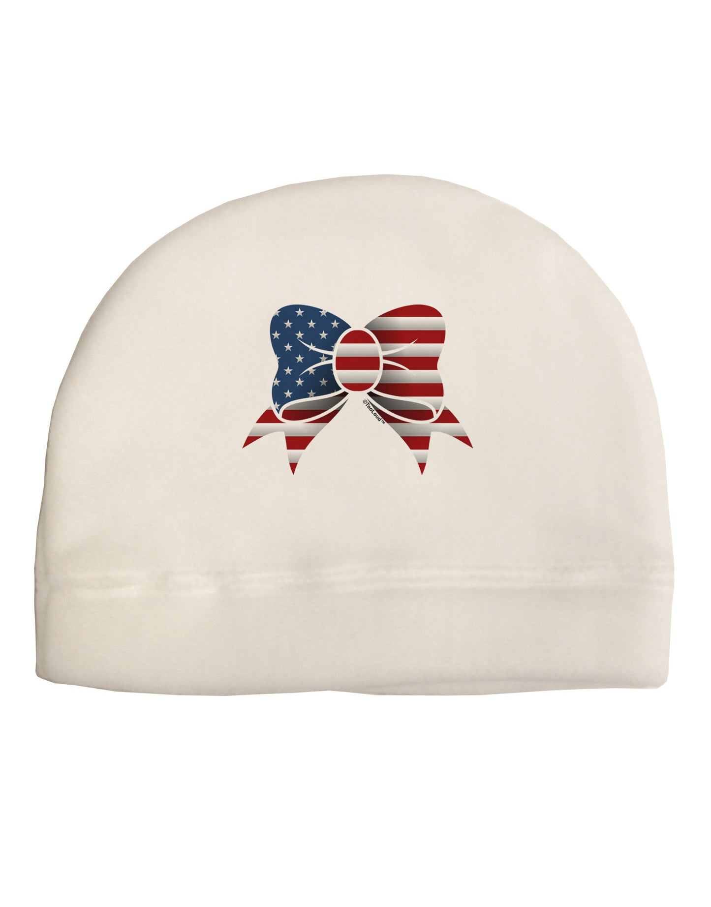 Patriotic Bow Adult Fleece Beanie Cap Hat-Beanie-TooLoud-White-One-Size-Fits-Most-Davson Sales
