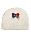 Patriotic Bow Adult Fleece Beanie Cap Hat-Beanie-TooLoud-White-One-Size-Fits-Most-Davson Sales