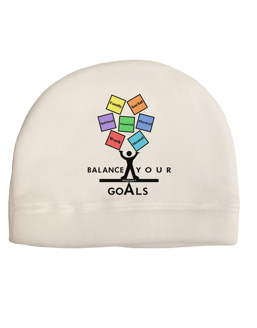 Balance Your Goals Child Fleece Beanie Cap Hat-Beanie-TooLoud-White-One-Size-Fits-Most-Davson Sales