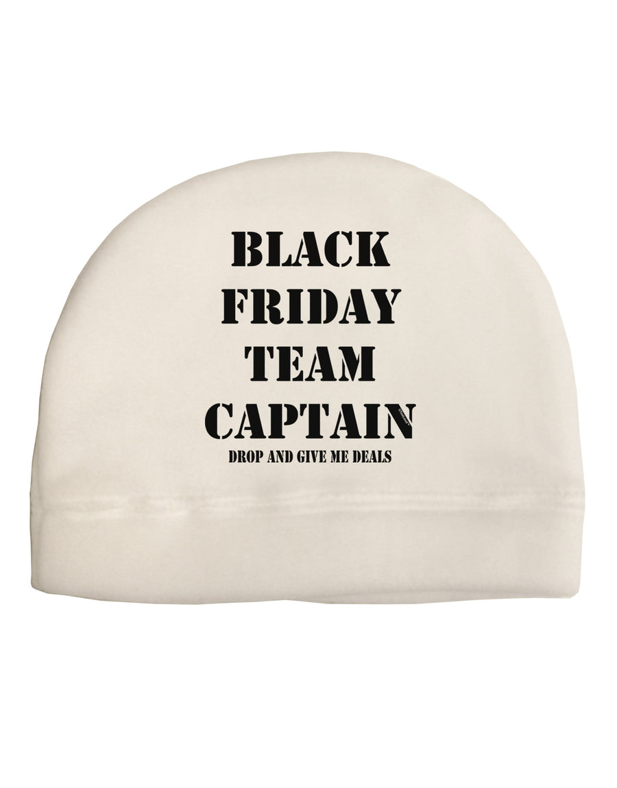 Black Friday Team Captain - Drop and Give Me Deals Child Fleece Beanie Cap Hat-Beanie-TooLoud-White-One-Size-Fits-Most-Davson Sales