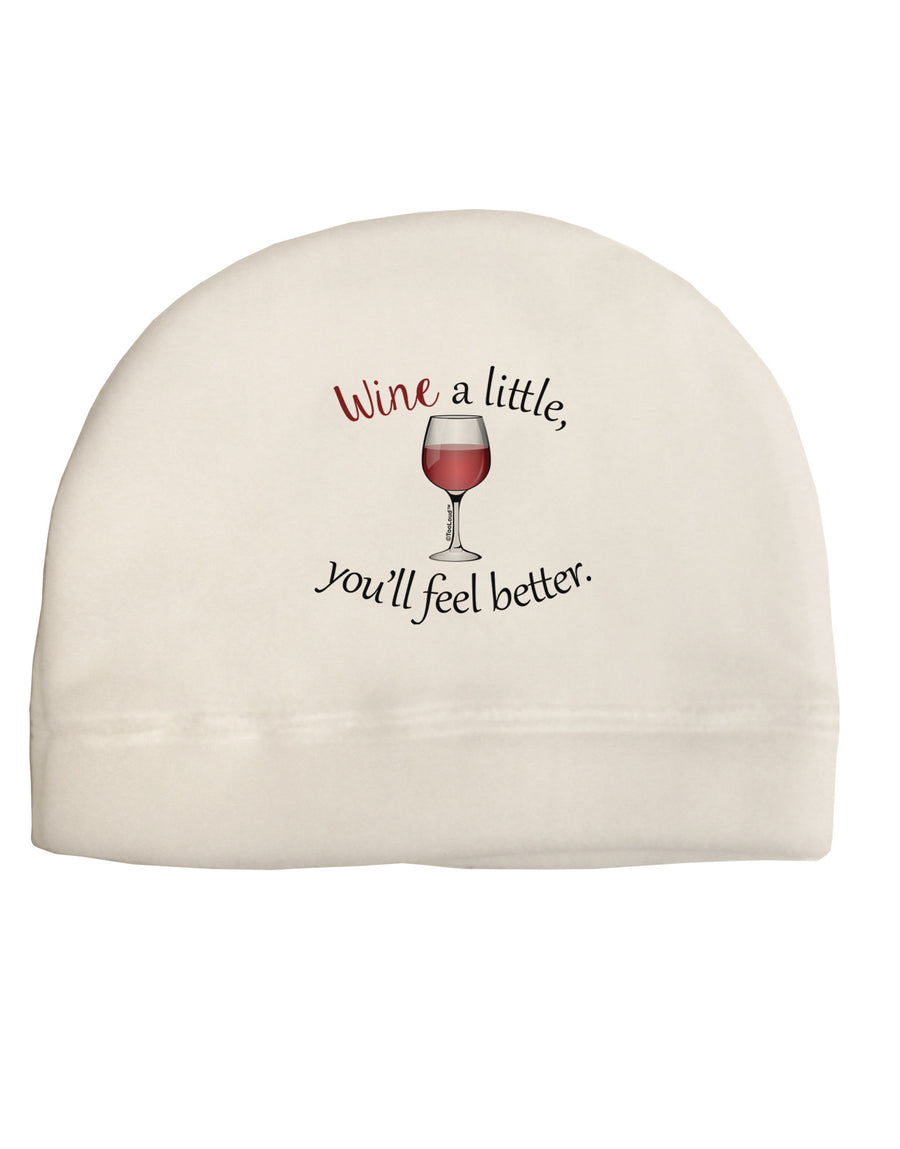 Wine a Little Adult Fleece Beanie Cap Hat by TooLoud-Beanie-TooLoud-White-One-Size-Fits-Most-Davson Sales