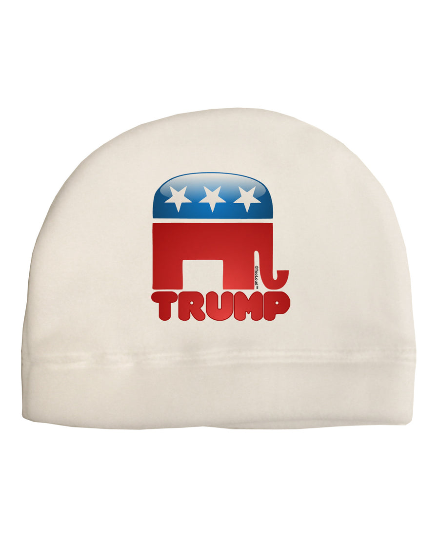 Trump Bubble Symbol Adult Fleece Beanie Cap Hat-Beanie-TooLoud-White-One-Size-Fits-Most-Davson Sales