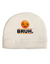 Bruh Emoji Adult Fleece Beanie Cap Hat-Beanie-TooLoud-White-One-Size-Fits-Most-Davson Sales