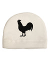 Rooster Silhouette Design Child Fleece Beanie Cap Hat-Beanie-TooLoud-White-One-Size-Fits-Most-Davson Sales