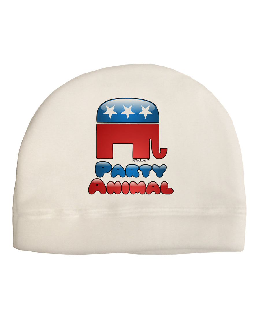 Republican Party Animal Adult Fleece Beanie Cap Hat-Beanie-TooLoud-White-One-Size-Fits-Most-Davson Sales