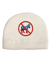 Distressed No Democrats Sign Adult Fleece Beanie Cap Hat-Beanie-TooLoud-White-One-Size-Fits-Most-Davson Sales