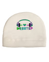 Heart Dubstep Adult Fleece Beanie Cap Hat-Beanie-TooLoud-White-One-Size-Fits-Most-Davson Sales