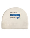 TooLoud Yes I am a Engineer Girl Adult Fleece Beanie Cap Hat-Beanie-TooLoud-White-One-Size-Fits-Most-Davson Sales