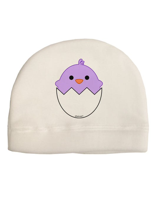 Cute Hatching Chick - Purple Adult Fleece Beanie Cap Hat by TooLoud-Beanie-TooLoud-White-One-Size-Fits-Most-Davson Sales