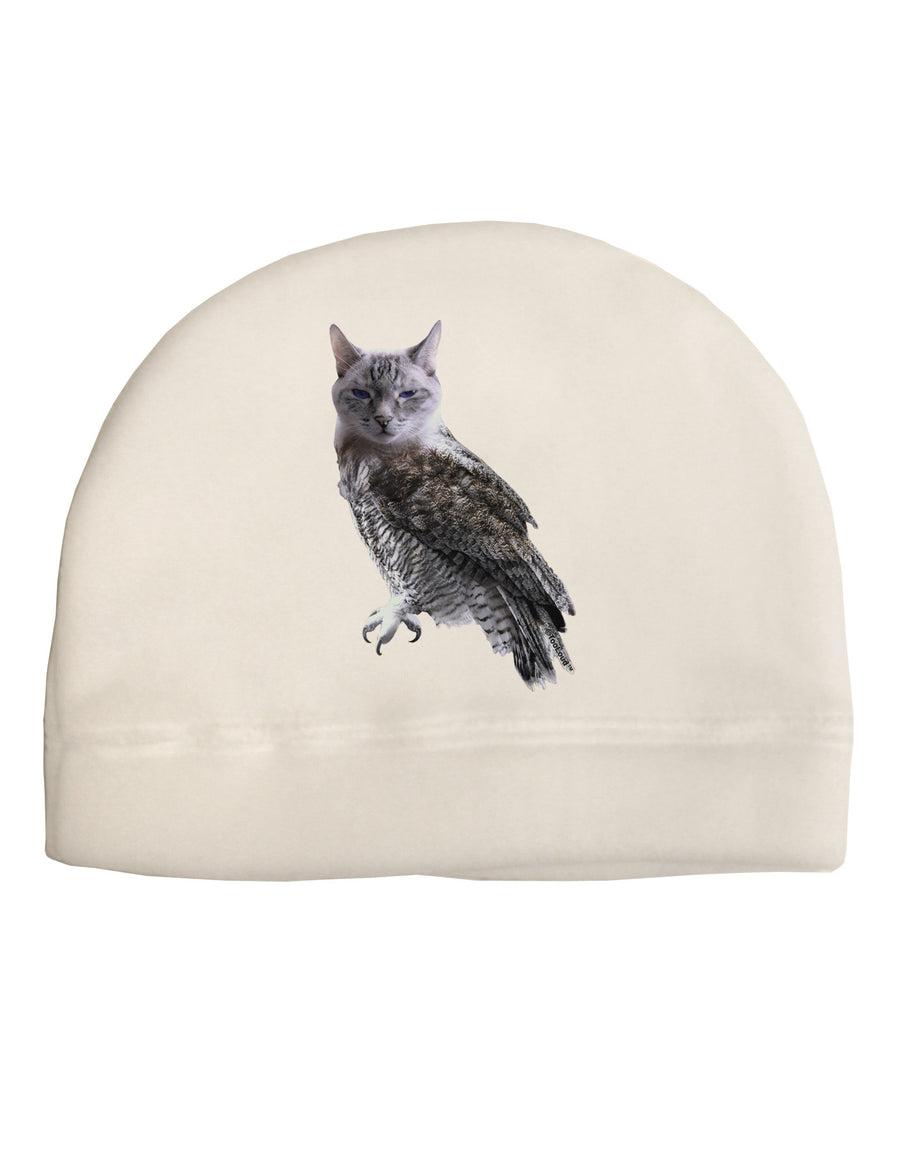 Lucky Cat Owl Adult Fleece Beanie Cap Hat-Beanie-TooLoud-White-One-Size-Fits-Most-Davson Sales