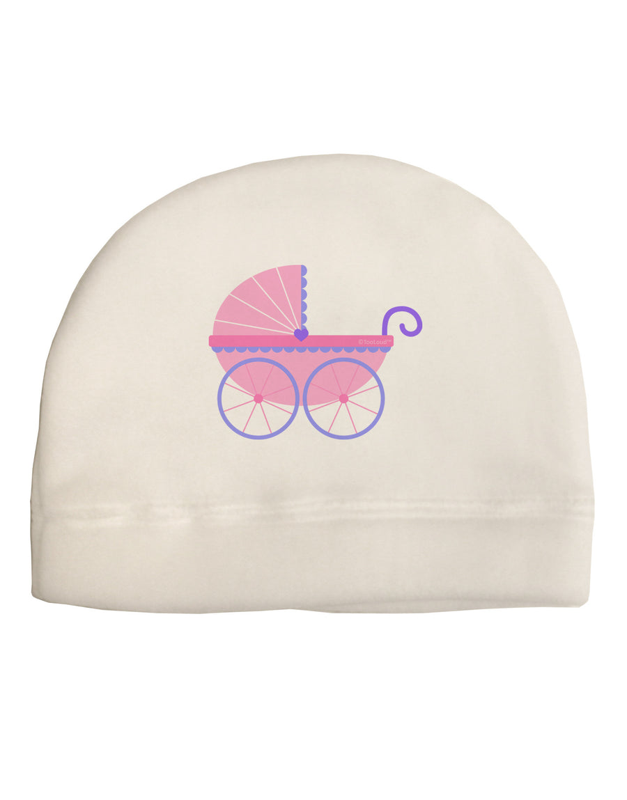 Baby Girl Carriage Adult Fleece Beanie Cap Hat-Beanie-TooLoud-White-One-Size-Fits-Most-Davson Sales