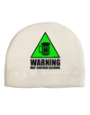 Warning May Contain Alcohol Adult Fleece Beanie Cap Hat by TooLoud-Beanie-TooLoud-White-One-Size-Fits-Most-Davson Sales