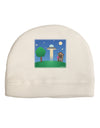 UFO Stopping At an Out-house Child Fleece Beanie Cap Hat by TooLoud-Beanie-TooLoud-White-One-Size-Fits-Most-Davson Sales