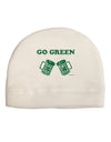 Go Green - St. Patrick's Day Green Beer Child Fleece Beanie Cap Hat by TooLoud-Beanie-TooLoud-White-One-Size-Fits-Most-Davson Sales