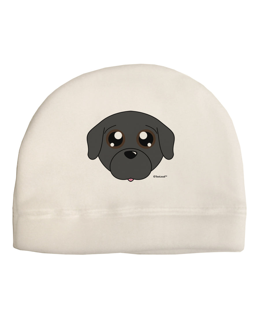 Cute Pug Dog - Black Child Fleece Beanie Cap Hat by TooLoud-Beanie-TooLoud-White-One-Size-Fits-Most-Davson Sales