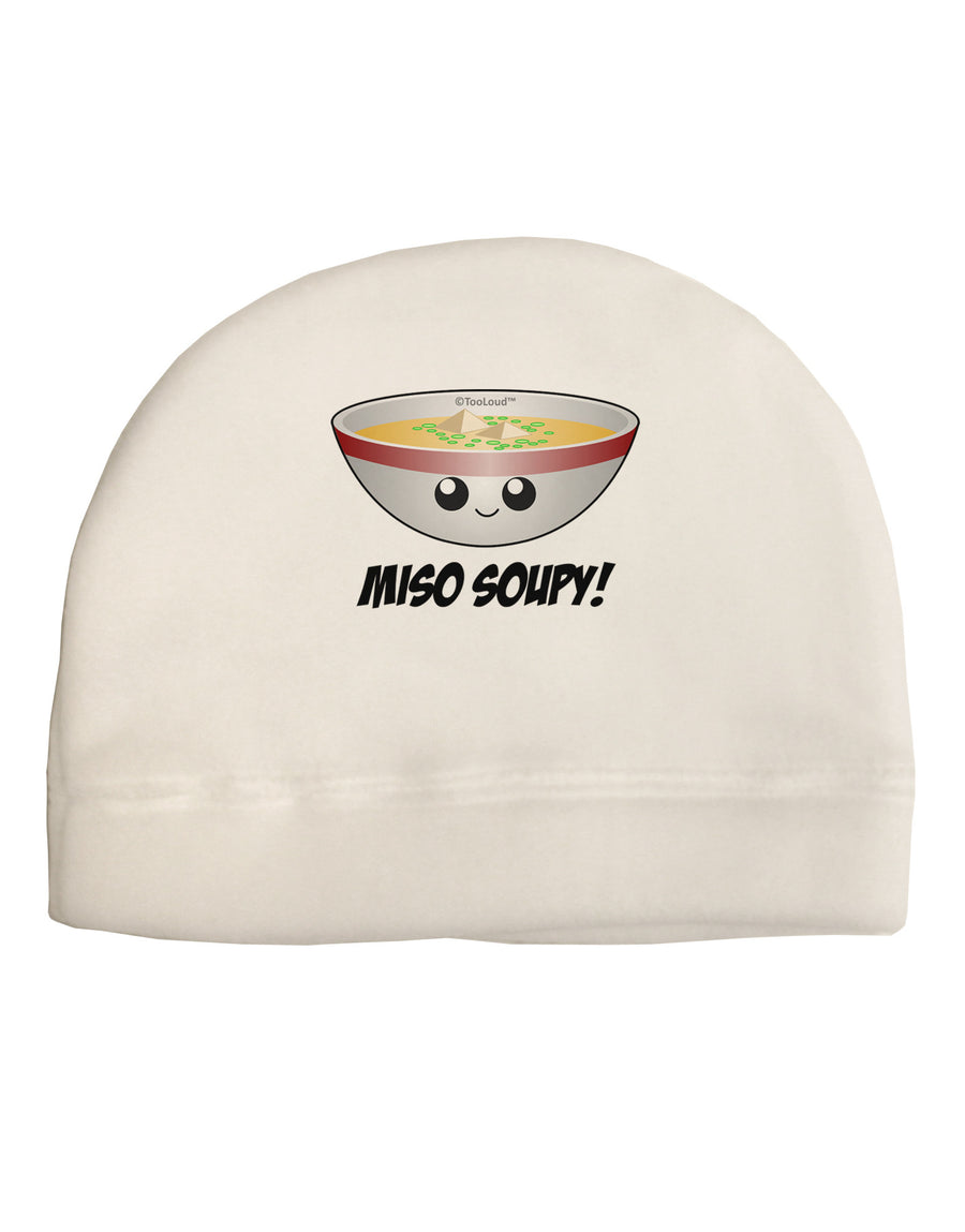 Miso Soupy - Cute Miso Soup Bowl Adult Fleece Beanie Cap Hat by TooLoud-Beanie-TooLoud-White-One-Size-Fits-Most-Davson Sales