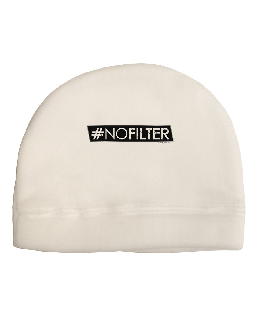 Hashtag No Filter Adult Fleece Beanie Cap Hat-Beanie-TooLoud-White-One-Size-Fits-Most-Davson Sales