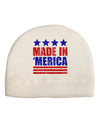 Made in Merica - Stars and Stripes Color Design Adult Fleece Beanie Cap Hat-Beanie-TooLoud-White-One-Size-Fits-Most-Davson Sales