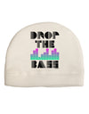 Drop the Bass Adult Fleece Beanie Cap Hat-Beanie-TooLoud-White-One-Size-Fits-Most-Davson Sales