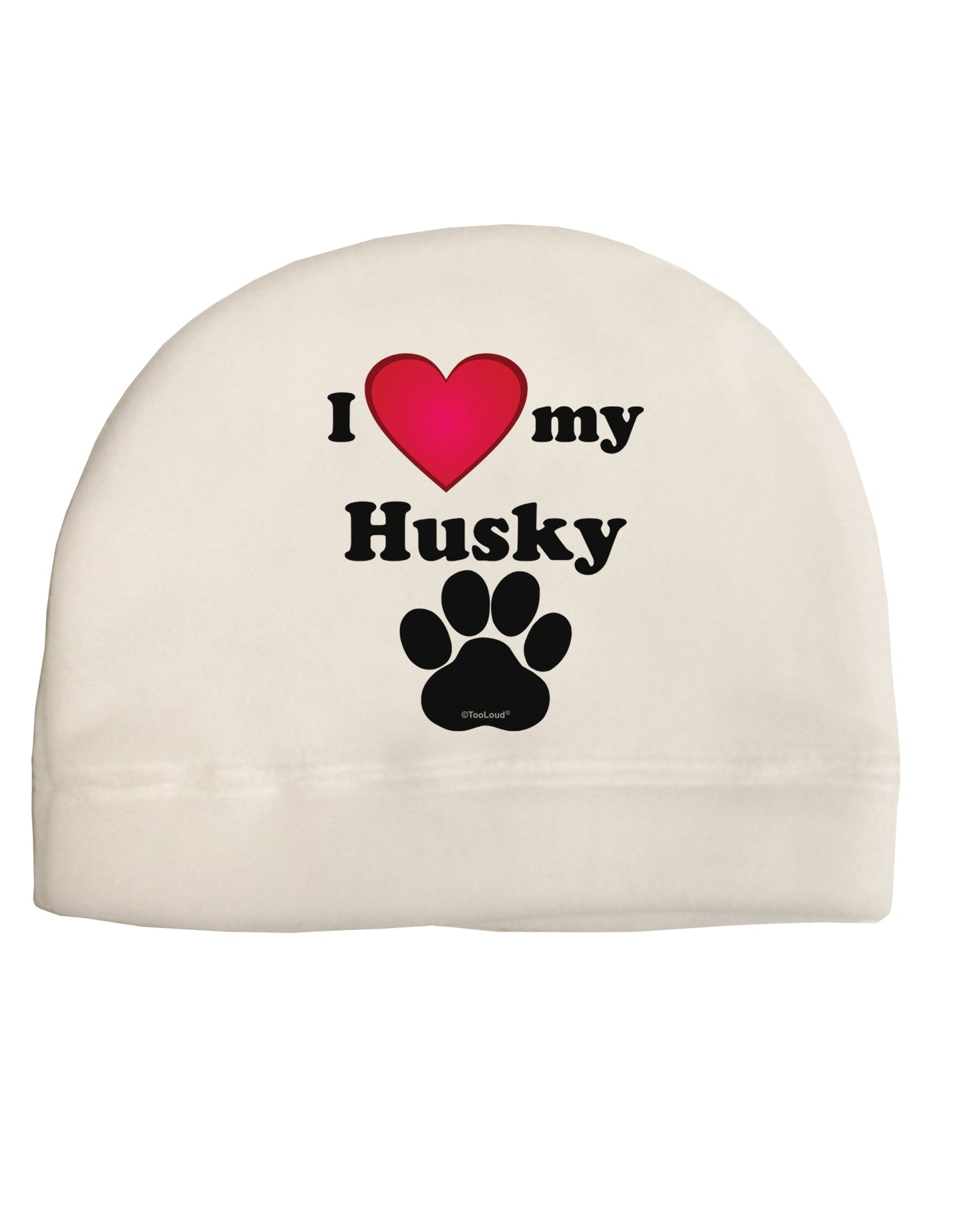 I Heart My Husky Adult Fleece Beanie Cap Hat by TooLoud-TooLoud-White-One-Size-Fits-Most-Davson Sales