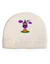 Owl Purple Adult Fleece Beanie Cap Hat-Beanie-TooLoud-White-One-Size-Fits-Most-Davson Sales