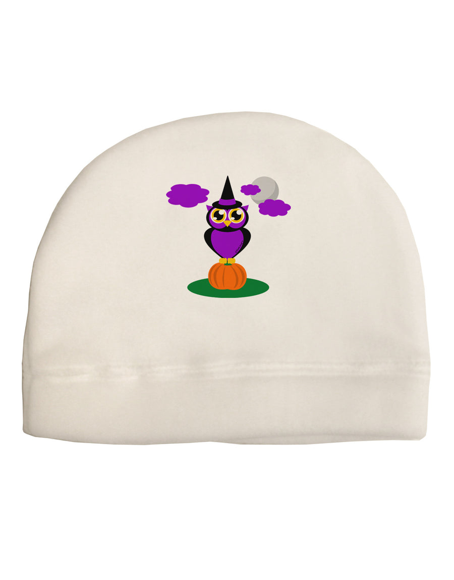 Owl Purple Adult Fleece Beanie Cap Hat-Beanie-TooLoud-White-One-Size-Fits-Most-Davson Sales