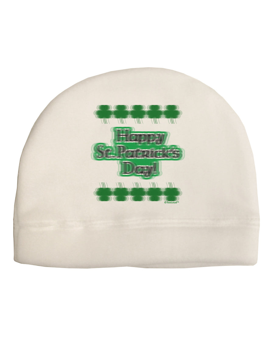 Seeing Double St. Patrick's Day Child Fleece Beanie Cap Hat-Beanie-TooLoud-White-One-Size-Fits-Most-Davson Sales