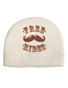 Free Mustache Rides Adult Fleece Beanie Cap Hat-Beanie-TooLoud-White-One-Size-Fits-Most-Davson Sales