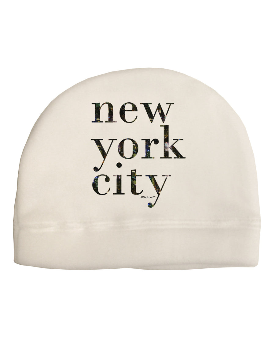 New York City - City Lights Child Fleece Beanie Cap Hat by TooLoud-Beanie-TooLoud-White-One-Size-Fits-Most-Davson Sales