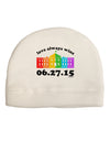 Love Always Wins with Date - Marriage Equality Adult Fleece Beanie Cap Hat-Beanie-TooLoud-White-One-Size-Fits-Most-Davson Sales