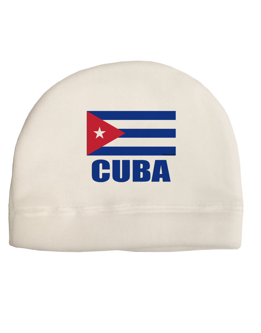 Cuba Flag Cuban Pride Adult Fleece Beanie Cap Hat by TooLoud-Beanie-TooLoud-White-One-Size-Fits-Most-Davson Sales