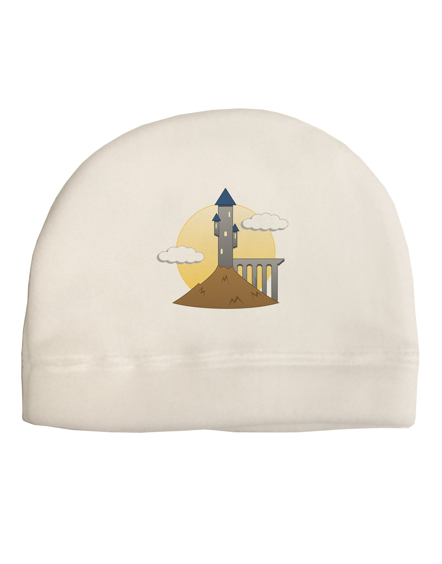 Moonlit Wizard Tower - Halloween Adult Fleece Beanie Cap Hat-Beanie-TooLoud-White-One-Size-Fits-Most-Davson Sales